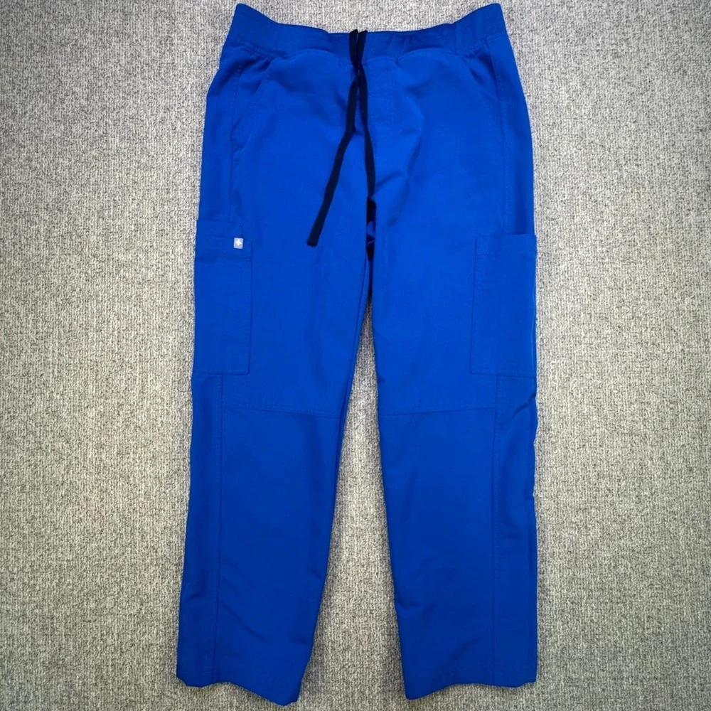 FIGS Axim Cargo Scrub Pants Mens Small Short Royal Blue Medical Uniform‎